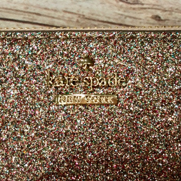 Kate Spade Burgess Court Lacey Wallet in Multi Color Glitter - NWT - Picture 3 of 7